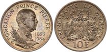 Monaco 10 Francs Prince Pierre Fondation\'s - 1989