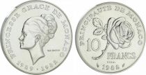 Monaco 10 Francs Princesse Grace - 1982 pattern Silver