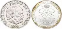 Monaco 100 Francs Rainier III - 50 years of Reign 1949-1999 - Silver