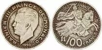 Monaco 100 Francs Rainier III - Chevalier 1950