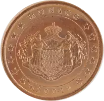 M&oacute;naco 2 centimes euro - Monaco 2001