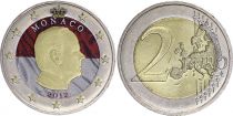 Monaco 2 Euros - Albert II - Colorised - 2012 - Bimetalic