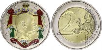 Monaco 2 Euros - Albert II - Colorisée - 2011 - Bimétallique