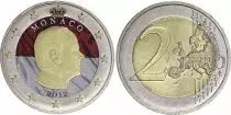 Monaco 2 Euros - Albert II - Colorisée - 2012 - Bimétallique