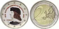 Monaco 2 Euros - Lucien Ier - Colorisée - 2012 - Bimétallique