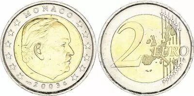 Monaco 2 Euros - Prince Rainier III - 2003