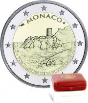 Monaco 2 Euros, 800 ans Forteresse 1215-2015 - Frappe BE 2015 - coffret abimé