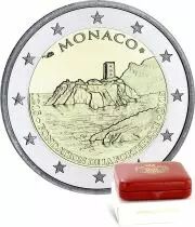 Monaco 2 Euros, 800 Years of Monaco Fortress - 1215-2015 - Damaged cardboard case