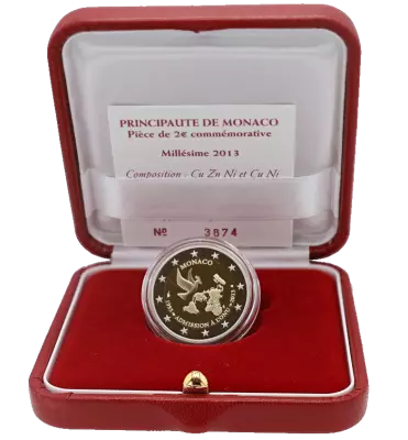 Monaco 2 Euros Comm�mo 2013 - ONU - Frappe BE
