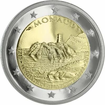Monaco 2 Euros Comm�mo. BE 2015 - First fortress -  Etui carton l�g�rement abim�