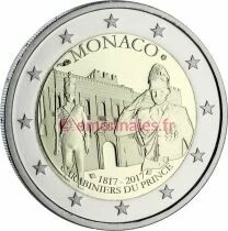 Monaco 2 Euros Comm&eacute;mo. BE 2017 - 200 ans de la cr&eacute;ation des carabiniers du Prince - Bo&icirc;te ab&icirc;m&eacute;e