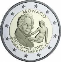 Monaco 2 Euros Comm&eacute;mo. BE 2018 - Fran&ccedil;ois-Joseph Bosio - Bo&icirc;te tach&eacute;