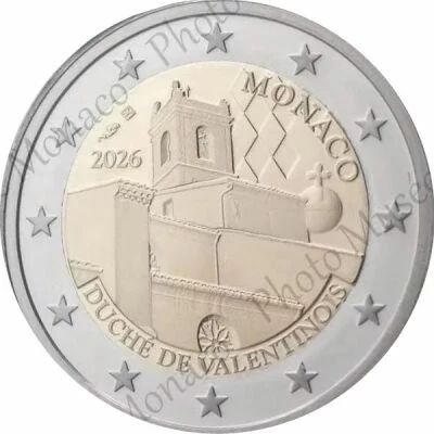 Monaco 2 Euros Comm�mo. BE 2026 - Duch� de Valentinois