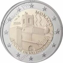 Monaco 2 Euros Comm&eacute;mo. BE 2026 - Duch&eacute; de Valentinois