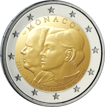 Monaco 2 Euros Commémo. BE MONACO 2021 - 10 ans de mariage du Prince Albert II et de la Princesse Charlène