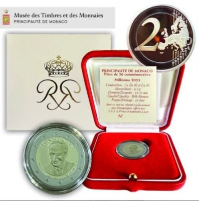 MONACO Rouleau 25 x 2 Euro PRINCE RAINIER III 2002 Pessac feu_770081 Euros