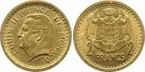 Monaco 2 Francs Louis II - Armoiries - ND (1945)