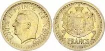 M�naco 2 Francs Louis II - ND (1945) - VF - KM.121a