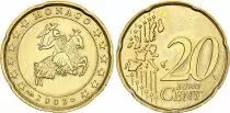 Monaco 20 Centimes d\'Euro Grimaldi Knight - 2002
