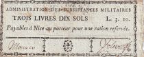 Monaco 3 Livres 10 Sols - Fort-Hercule - Révolution française - 1793 - Gad MC100a