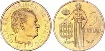 Monaco 5 centimes - Rainier III - Moine Chevalier -  1978