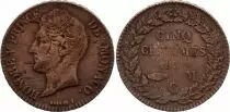 Monaco 5 Centimes Honoré V - 1837 MC