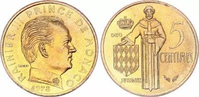 Monaco 5 cents - Rainier III - 1978