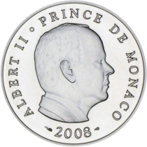 Monaco 5 Euros - Albert II - 2008 - Argent