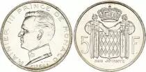 Monaco 5 Francs Rainier III - 1966 Argent