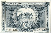 Monaco 50 centimes - Arms - 20/03/1920
