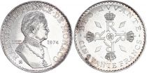 Monaco 50 Francs Rainier III - 1974 - Silver