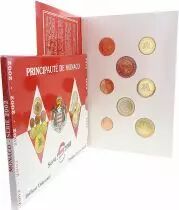 Monaco Coffret BU Euro - Monaco  8 pi&egrave;ces - Prince Rainier -  2002 - COFFRET OUVERT