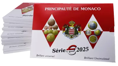 Monaco Coffret BU Euro 2025 - avec le nouveau portrait Albert II