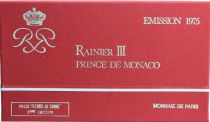 Monaco FDC.1975 Série 7 pièces FDC Rainier III - 1975