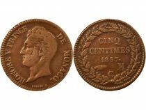 Monaco Honor&eacute; V - 5 Centimes, Petite T&ecirc;te - 1837 Mc
