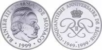 Monaco Médaille - Rainier III - 1999 - 50 ans de règne - Argent