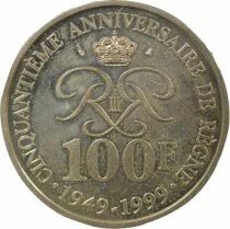 Monaco Rainier III - 100 Francs Argent, 50 ans du Prince - 1999 Paris
