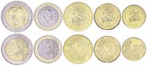 Monaco Set of 5 coins in euros Rainier III - 2003