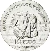 Moneta di Parigi 10 Euros Silver Proof - George Sand - 2019
