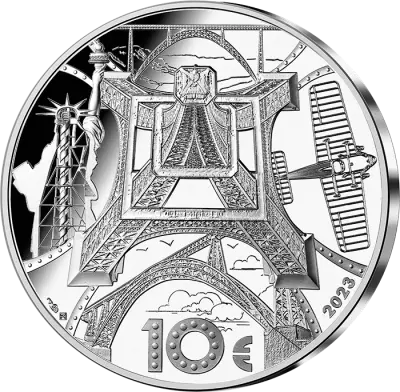 Moneta di Parigi 100 years of Gustave Eiffel - 10 Euros Silver 2023