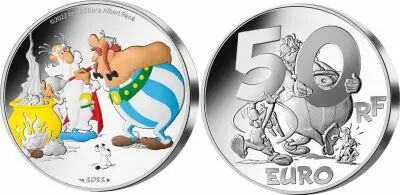 Moneta di Parigi 50 Euro Obelix and Panoramix - 2022 - BE - Serial ASTERIX from Monnaie de Paris - Delivery 10-05-2022 - Silver 