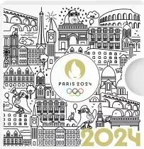 Moneta di Parigi Arc de Triomphe - 250 Euros Or 2024 (MDP) - France hosts the Games - Mascottes Paris 2024