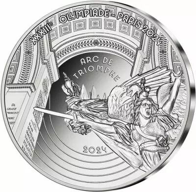 Moneta di Parigi Arc de Triomphe - Heritage - Paris 2024 - 10 Euros Silver BE 2024