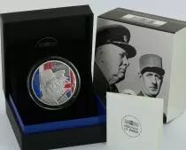 Moneta di Parigi De Gaulle - Churchill - Binational Couples - 10 Euros Silver COLOR BE 2021 (MDP)