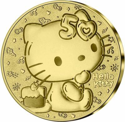 Moneta di Parigi Hello Kitty - Birthday - 5 Euros GOLD Proof 2024