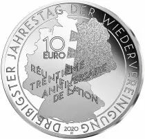 Moneta di Parigi Mitterrand - Kohl - Couple Franco-allemand - 10 Euros Argent BE 2020 (MDP)