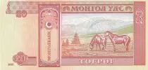 Mongolia 20 Tugrik - Sukhe-Bataar - Horses - 2020 - Serial AP - P.NEW