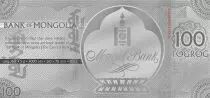 Mongolie Ann&eacute;e du Lapin  - Billet 100 Togrog Argent Couleur Mongolie 2023