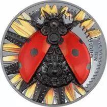 Mongolie Coccinelle M&eacute;canique - 3 Onces Argent COULEUR Mongolie 2021