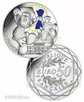 Monnaie de Paris  50 Euros Silver COLOUR 2018 - Mickey Student Mickey and France (Wave 1)